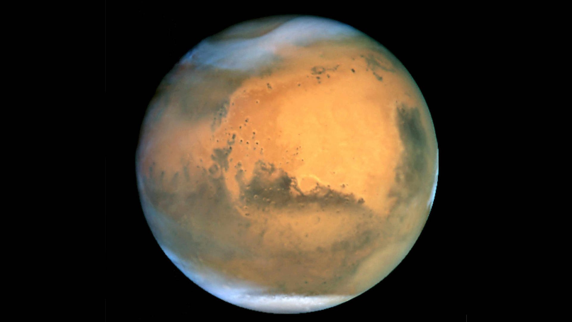Satellitenaufnahme des Planeten Mars 