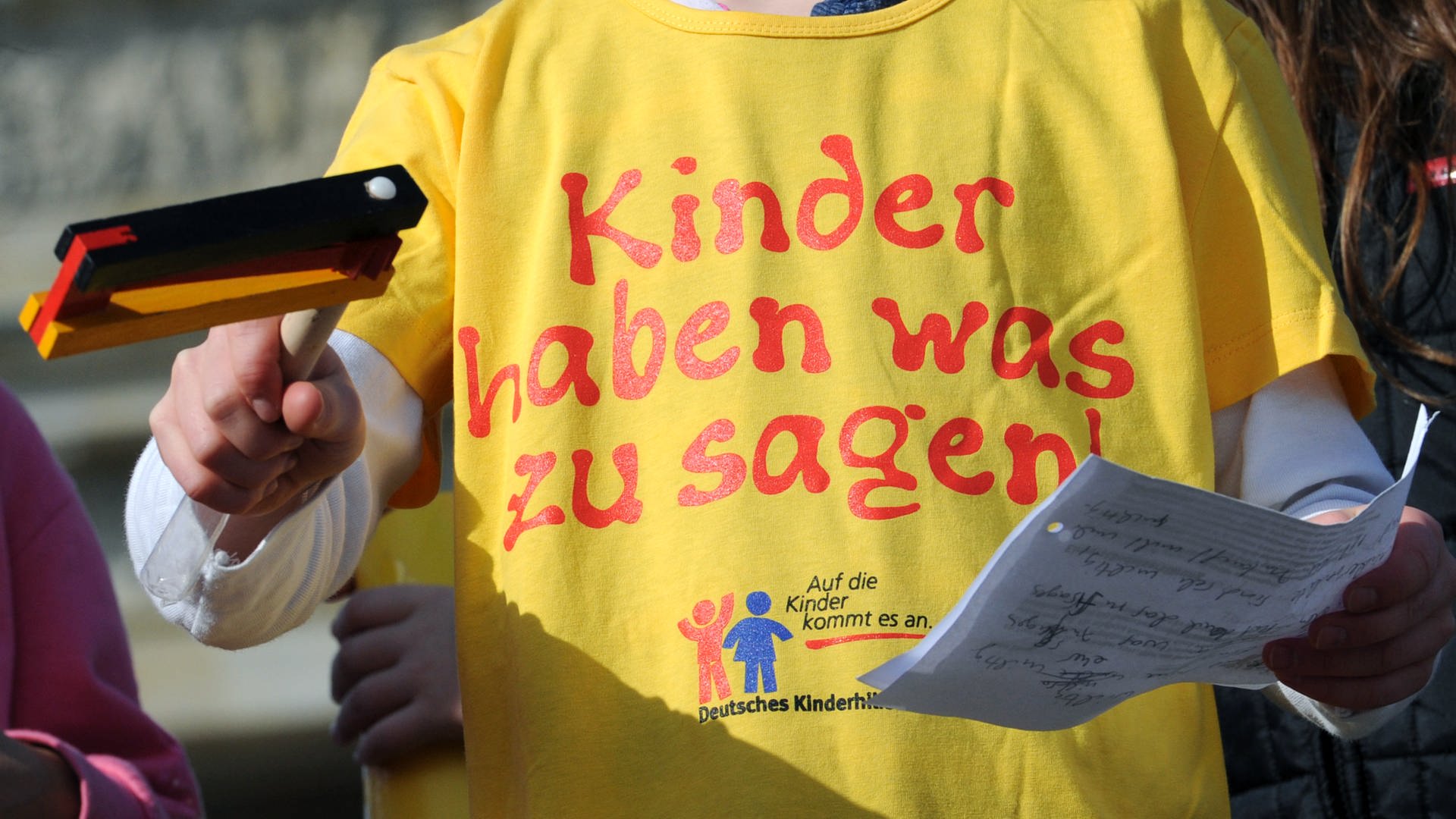 T-Shirtaufdruck: Kinder haben was zu sagen