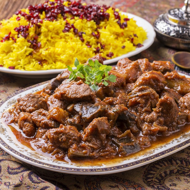 Lamm mit Safran-Reis nach persischer Art (Foto: Fotolia)