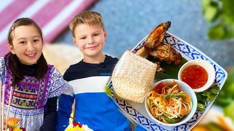 Thailändisches Hühnchen mit Papaya Salat (Foto: SWR, Franzisca von Berlepsch / SWR)