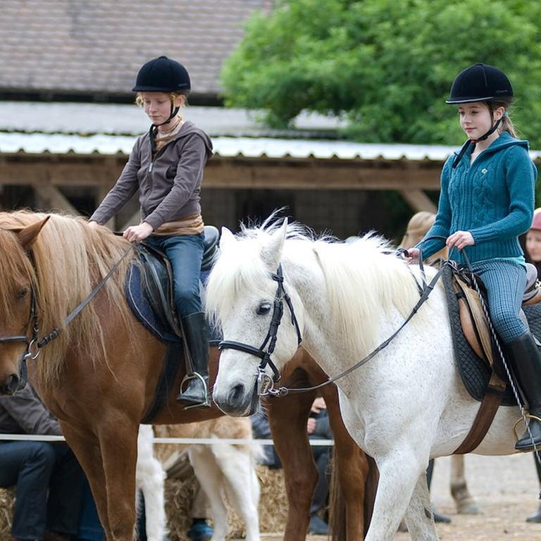 2 Mädchen auf Pferden (Foto: SWR, SWR -)