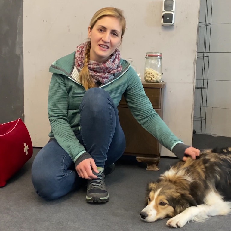 Tiertrainerin Farina mit ihren Hunden (Foto: SWR)