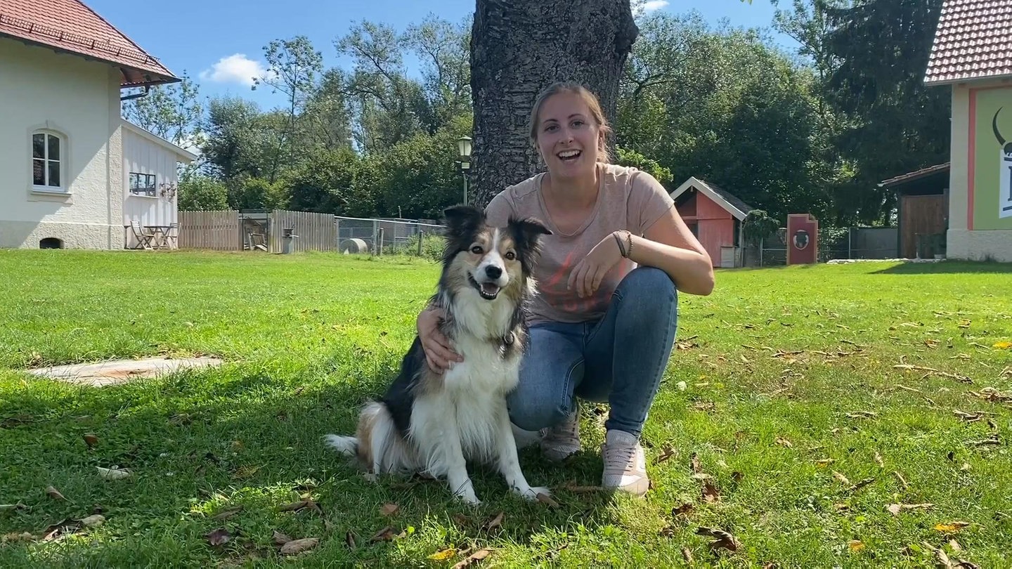 Filmtiertrainerin Pamina See mit Border Collie Sophie (Foto: SWR)