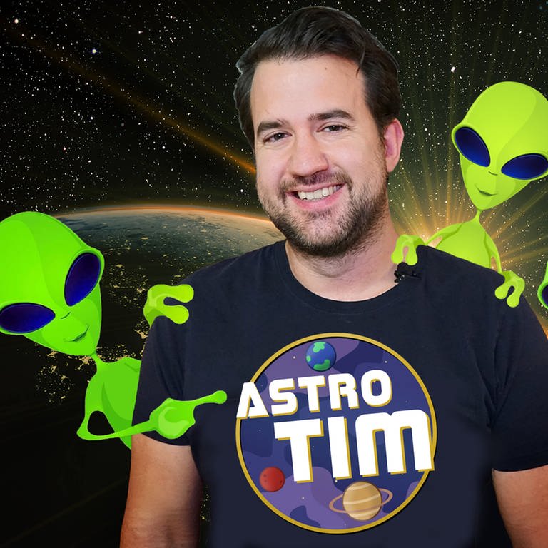Tim Ruster alias Astro-Tim mit Aliens (Foto: IMAGO, SWR, Imago / agefotostock)