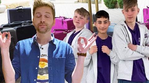 Ben, Enes und Torben gegen Johannes im Wellnesshotel (Foto: SWR)