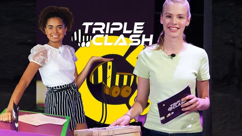 Die Triple-Clash-Moderatorinnen Filipa (13) und Juli (16) (Foto: SWR)