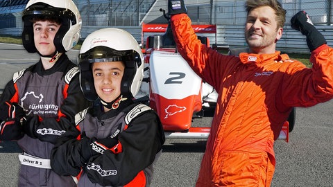 Luis und Alessio vs Johannes auf dem Nürburgring (Foto: SWR)
