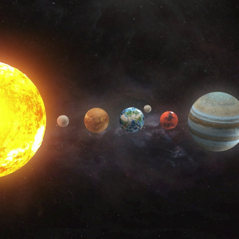 Sonne mit Planeten (Foto: SWR)