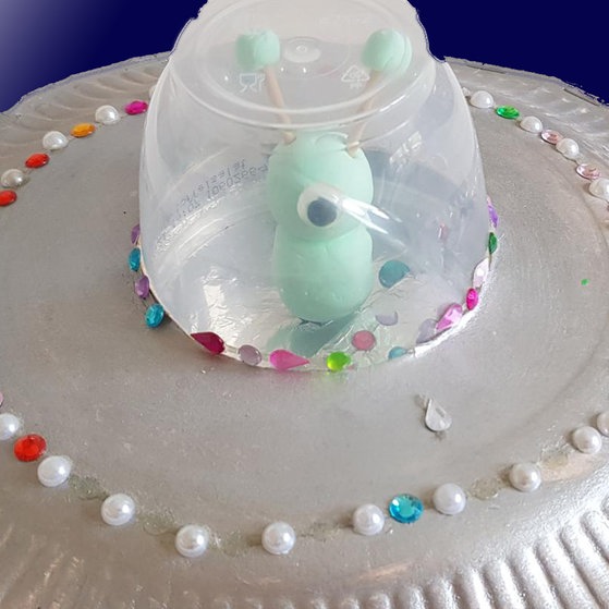 gebasteltes Ufo (Foto: SWR) gebasteltes Ufo