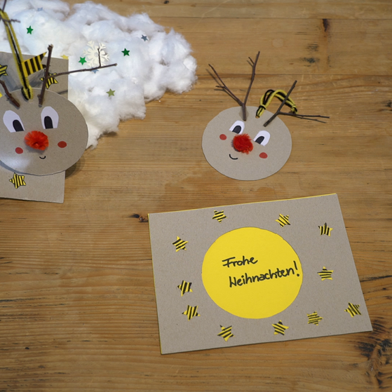 Weihnachtskarte mit Anhänger (Foto: SWR, Alina Mann, Tzu-Hsuan Chuang) Weihnachtskarte mit Anhänger