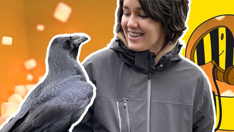 Daria Nagel mit Vogel (Foto: SWR)