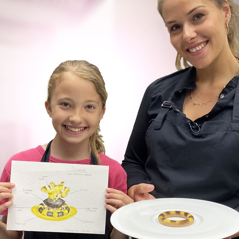 Tigerenten-Reporterin Emilia bei Patissiére Sophie Mussotter (Foto: SWR)