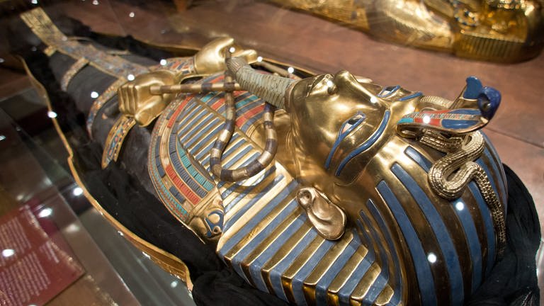 Die Goldmaske von Pharao Tutanchamun (Foto: dpa Bildfunk, Picture Alliance/dpa/Foto: Daniel Karmann)