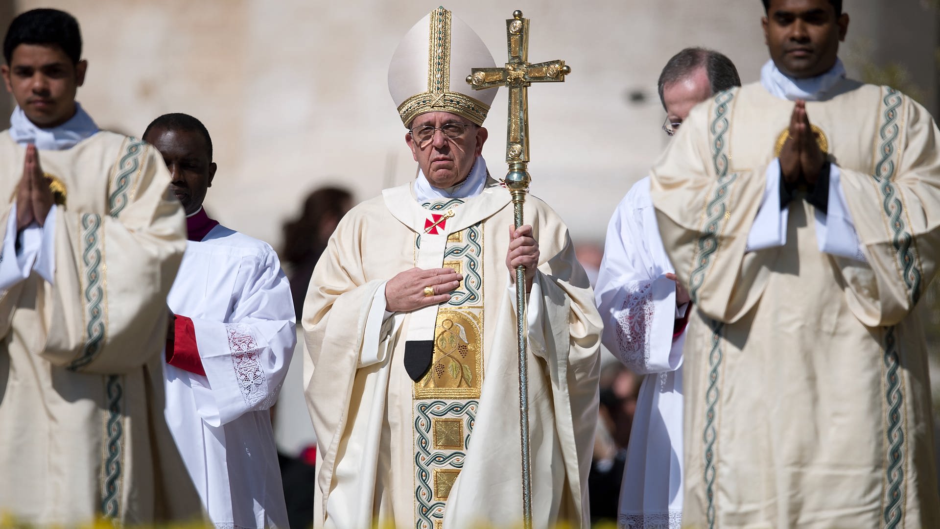 Papst Franziskus I - Ostermesse auf dem Petersplatz (Foto: picture-alliance / Reportdienste, Pressefoto ULMER/Alberto Lingria )
