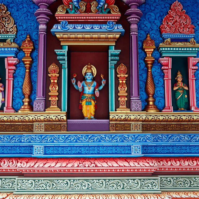 Hindu-Tempel und Schrein für die Gottheit Maha Vishnu (Foto: picture-alliance / Reportdienste, Godong  Pascal Deloche)