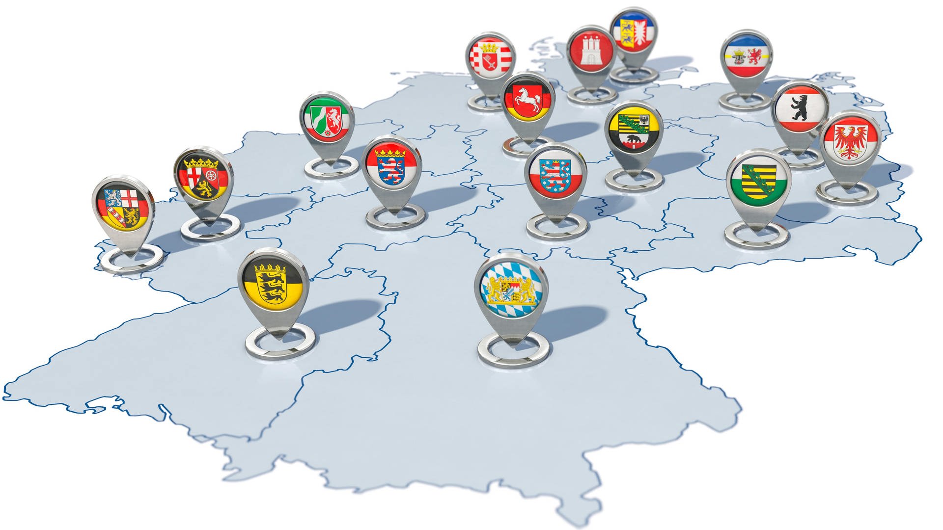Die 16 Bundesländer (Foto: picture-alliance / Reportdienste, picture alliance / Zoonar | DesignIt)