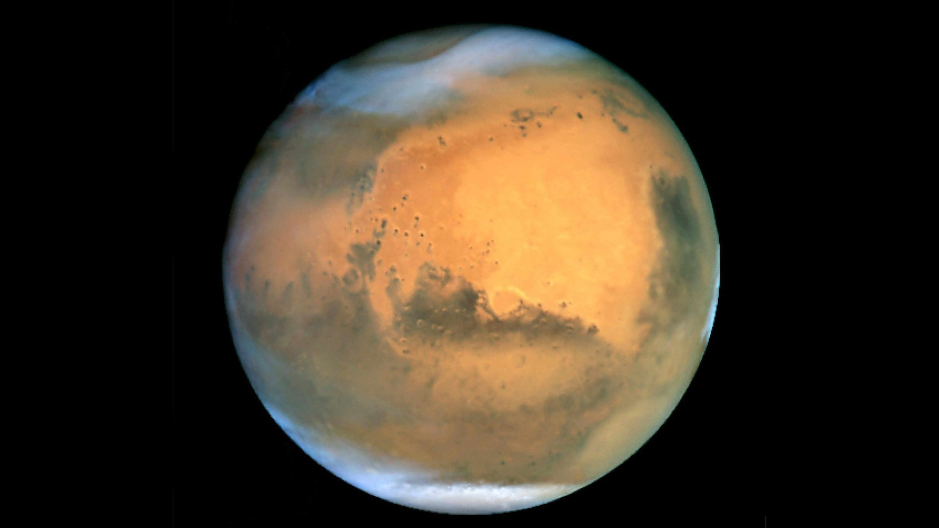 Satellitenaufnahme des Planeten Mars  (Foto: picture-alliance / Reportdienste, Picture Alliance)