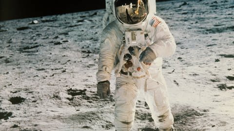 Edwin Aldrin auf dem Mond (Foto: picture-alliance / Reportdienste, dpa Bildfunk)