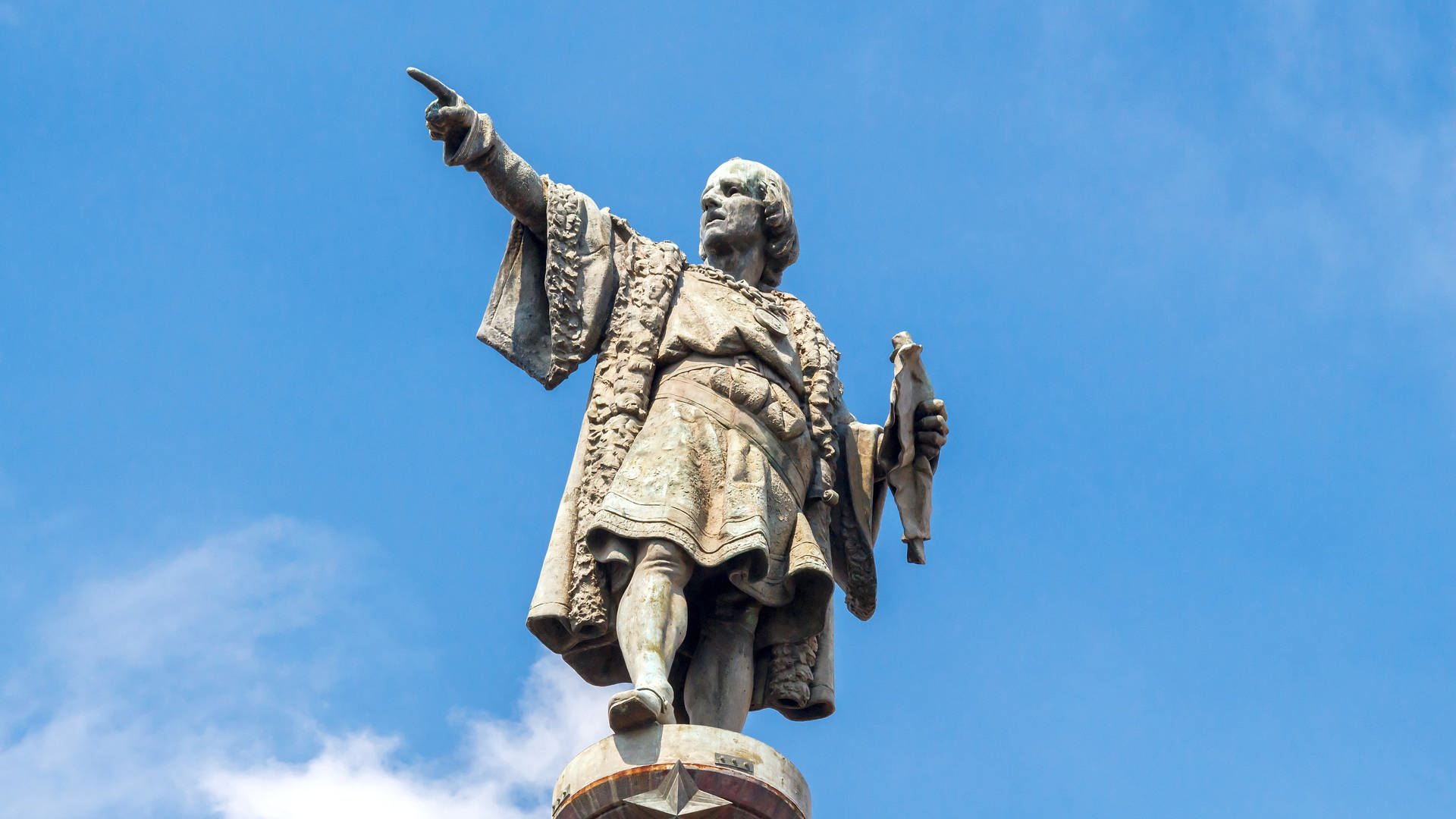 Das Christoph Kolumbus-Denkmal in Barcelona